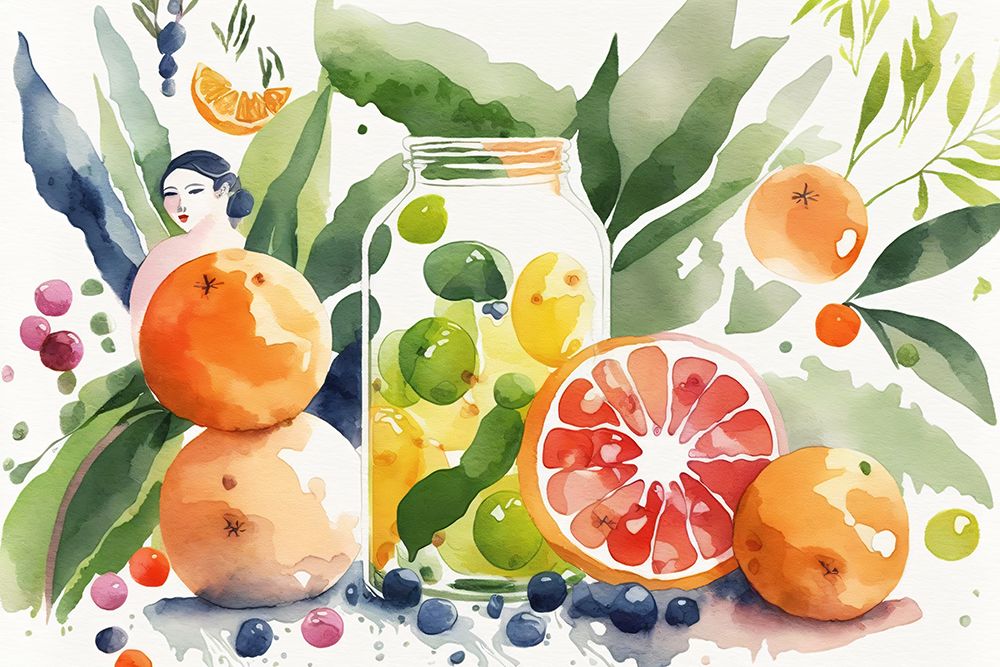 Simplified Fruits And Portraits 2