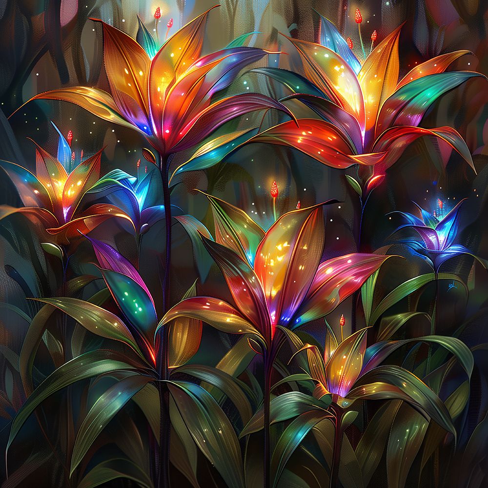 Radiant Dance of Leaves