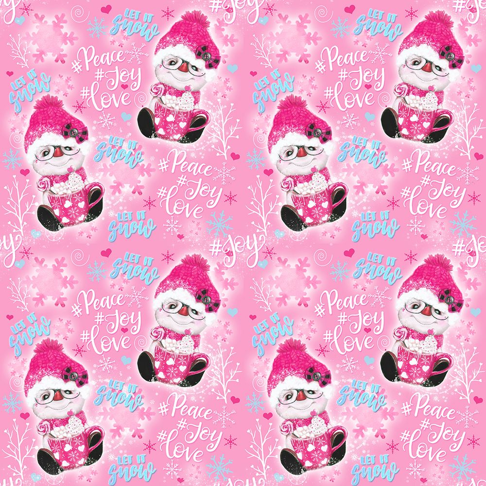 Pink Snowman Pattern