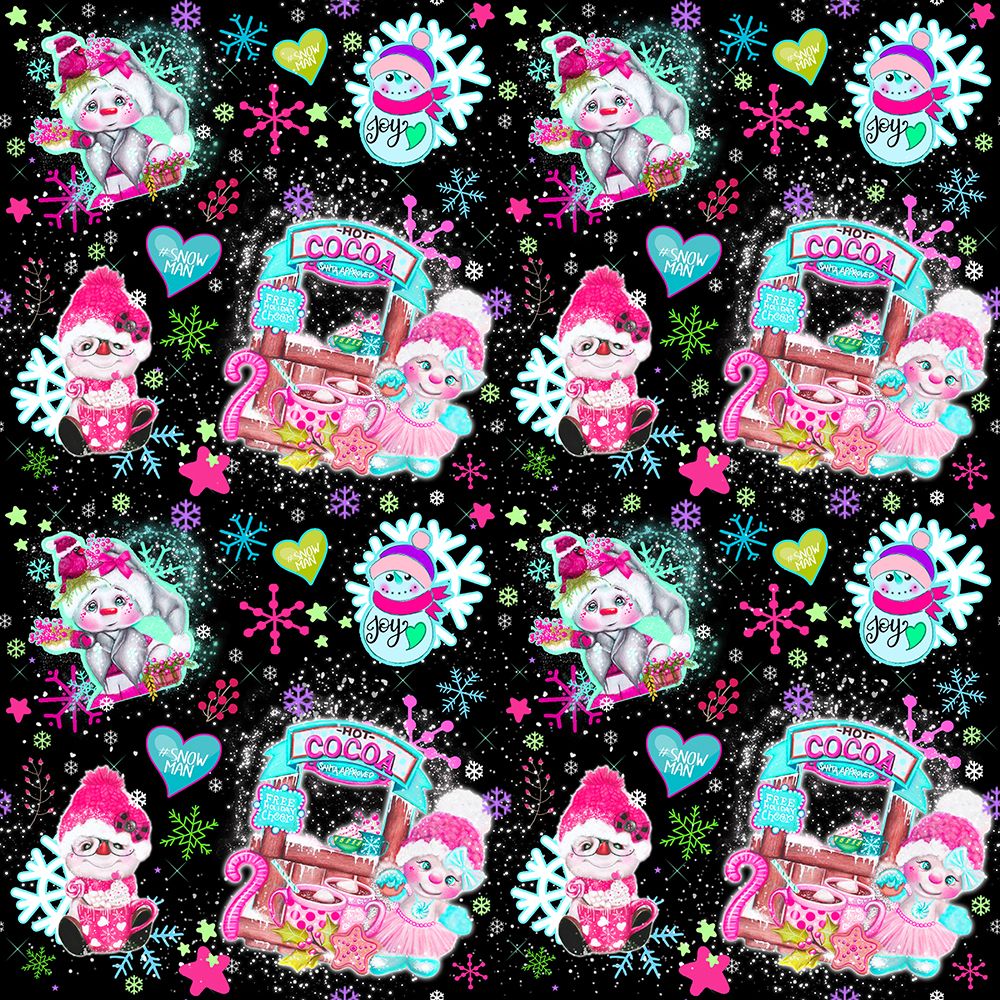 Colorful Snowman Pattern