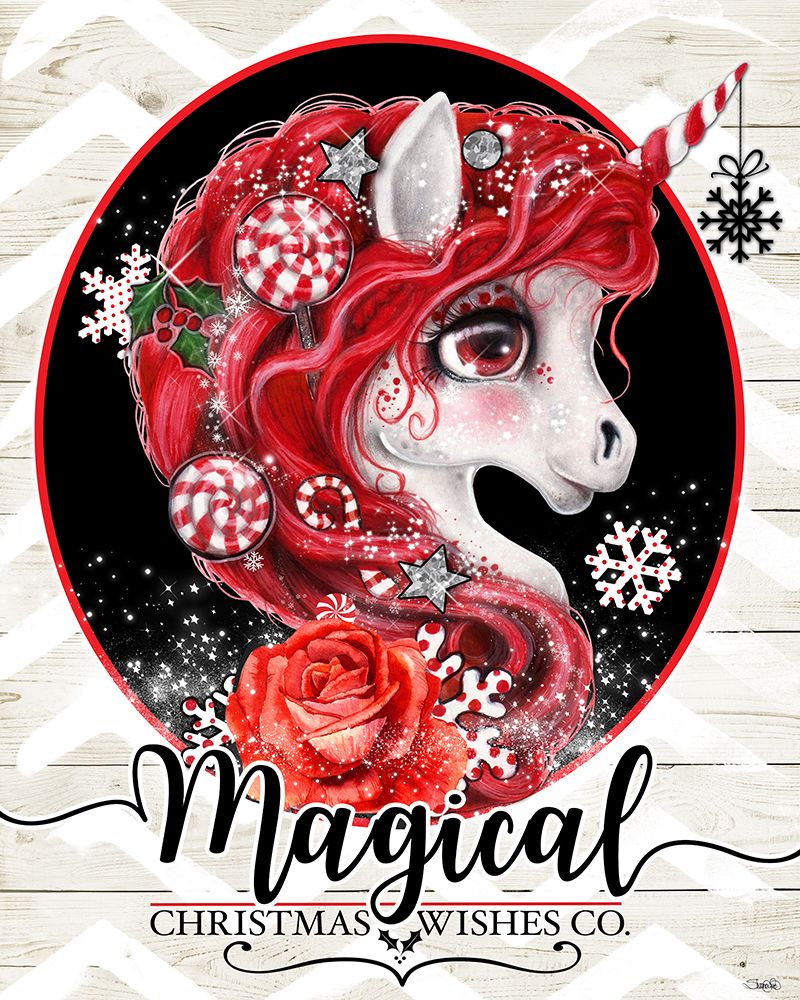 Magical Christmas Wishes Peppermint Unicorn