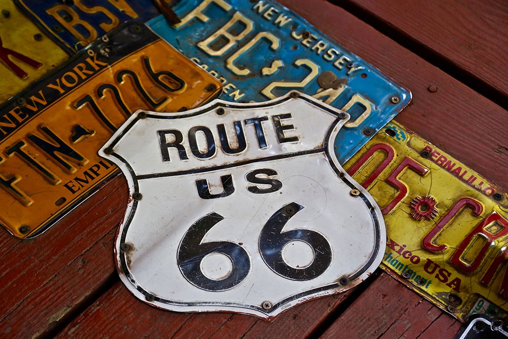 Route 66 License Plates