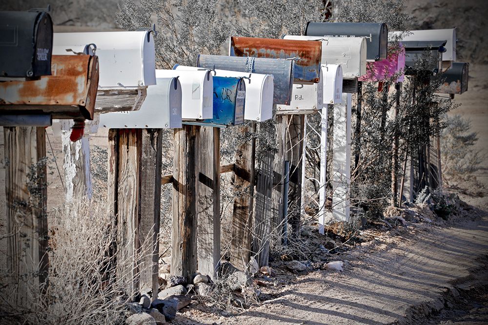 Blue Route66 Mailboxes