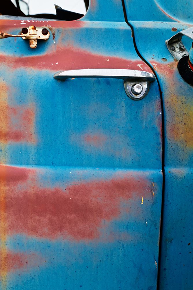 Blue Vintage Car Door1