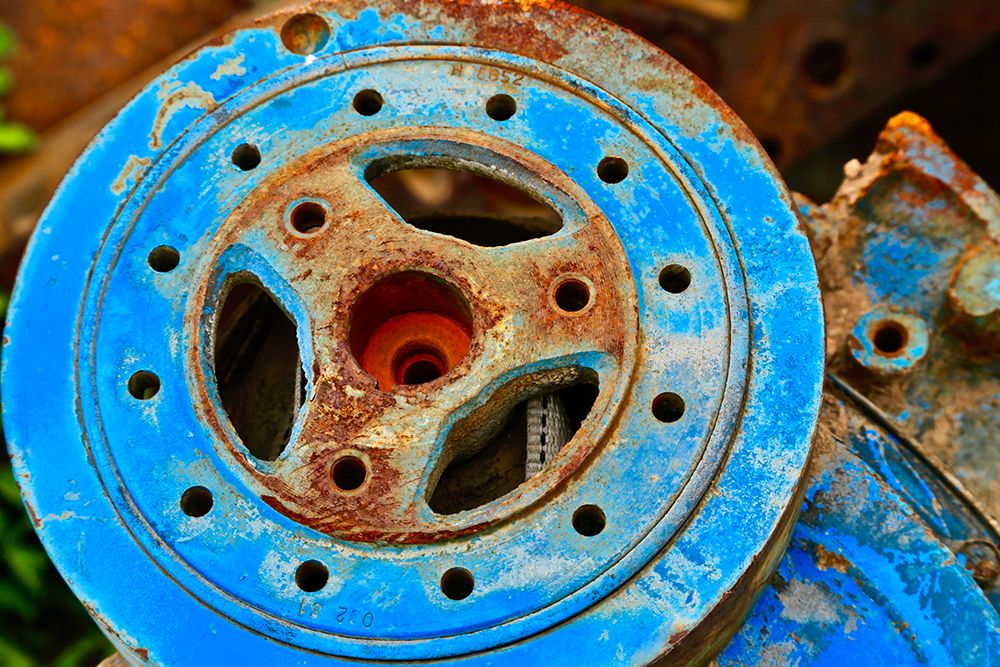 Vintage Blue Car Parts
