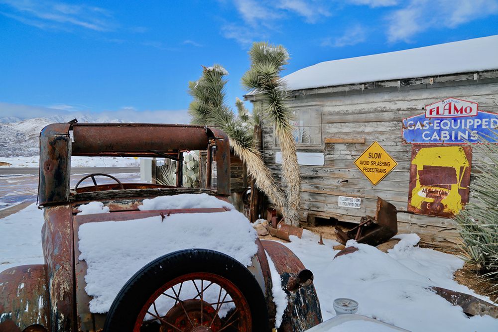 Vintage Model T in Snow