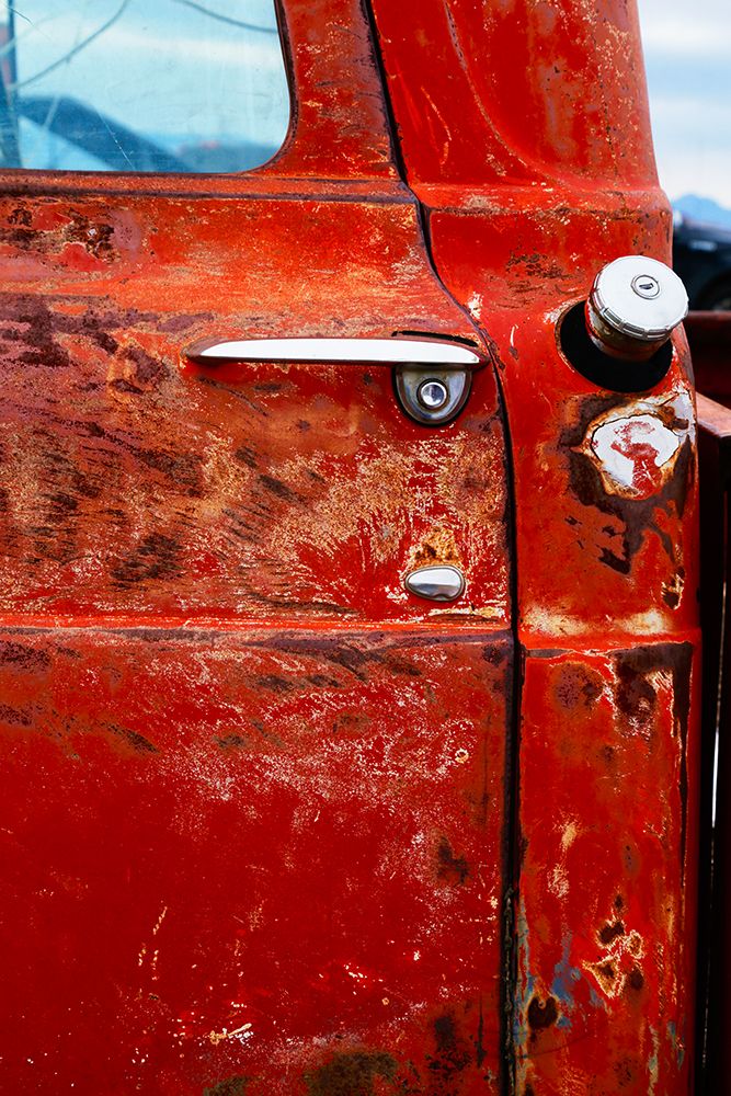 Vintage Red Car Door1