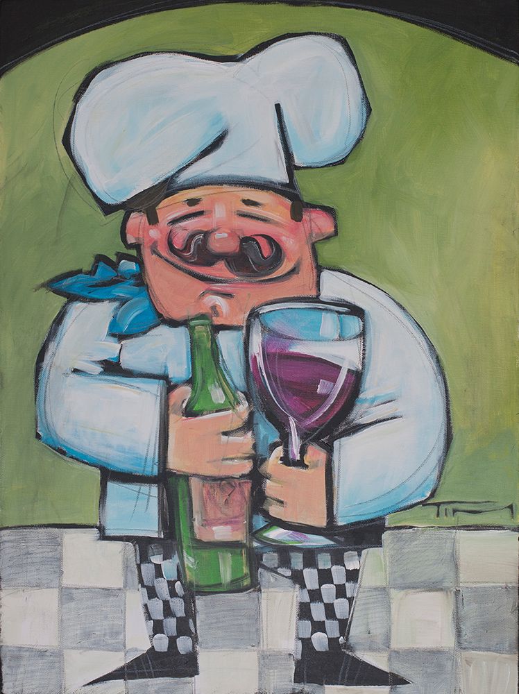 Chef With Wine A