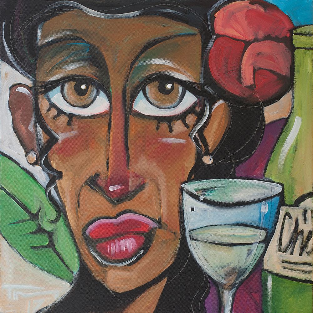 Island Girl With Wine
