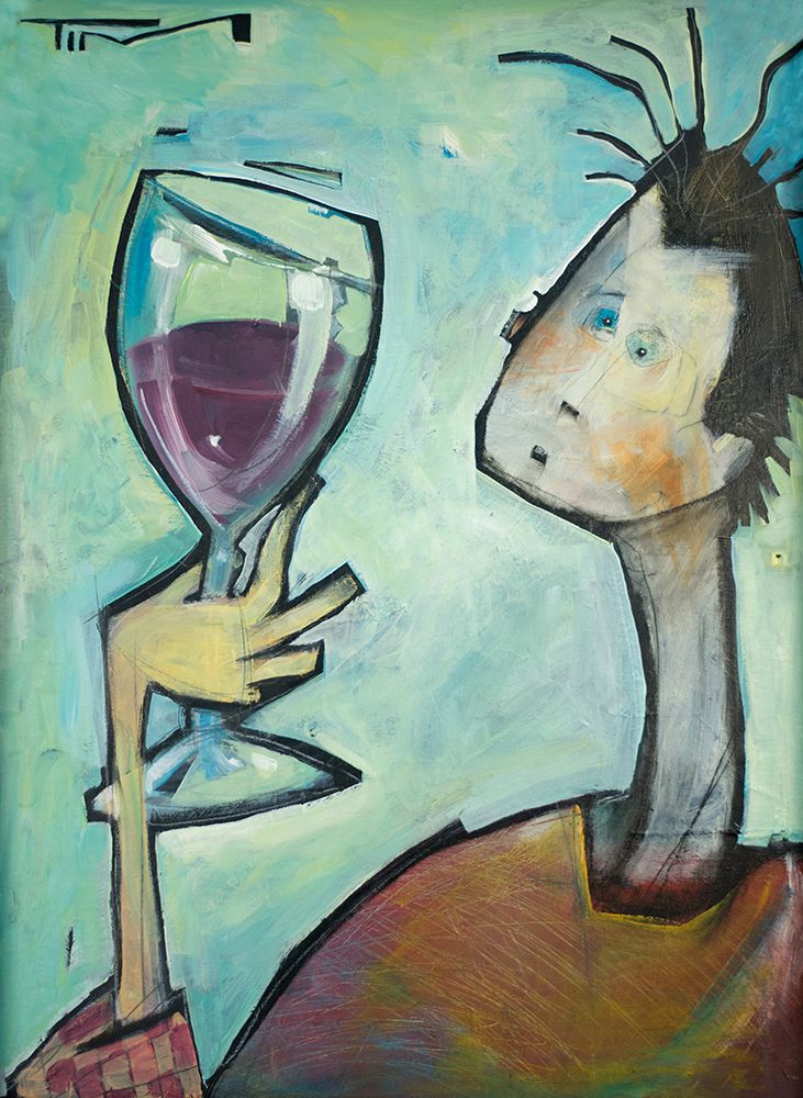Man Swirls Wine
