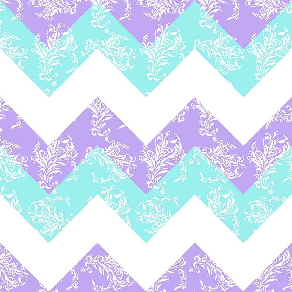 Purple Aqua Damask Fresh