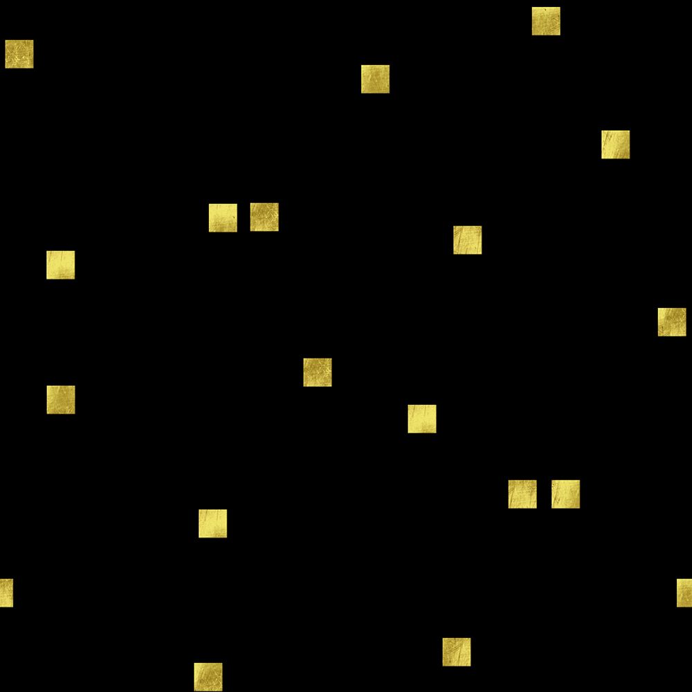 Black Golden Squares Confetti