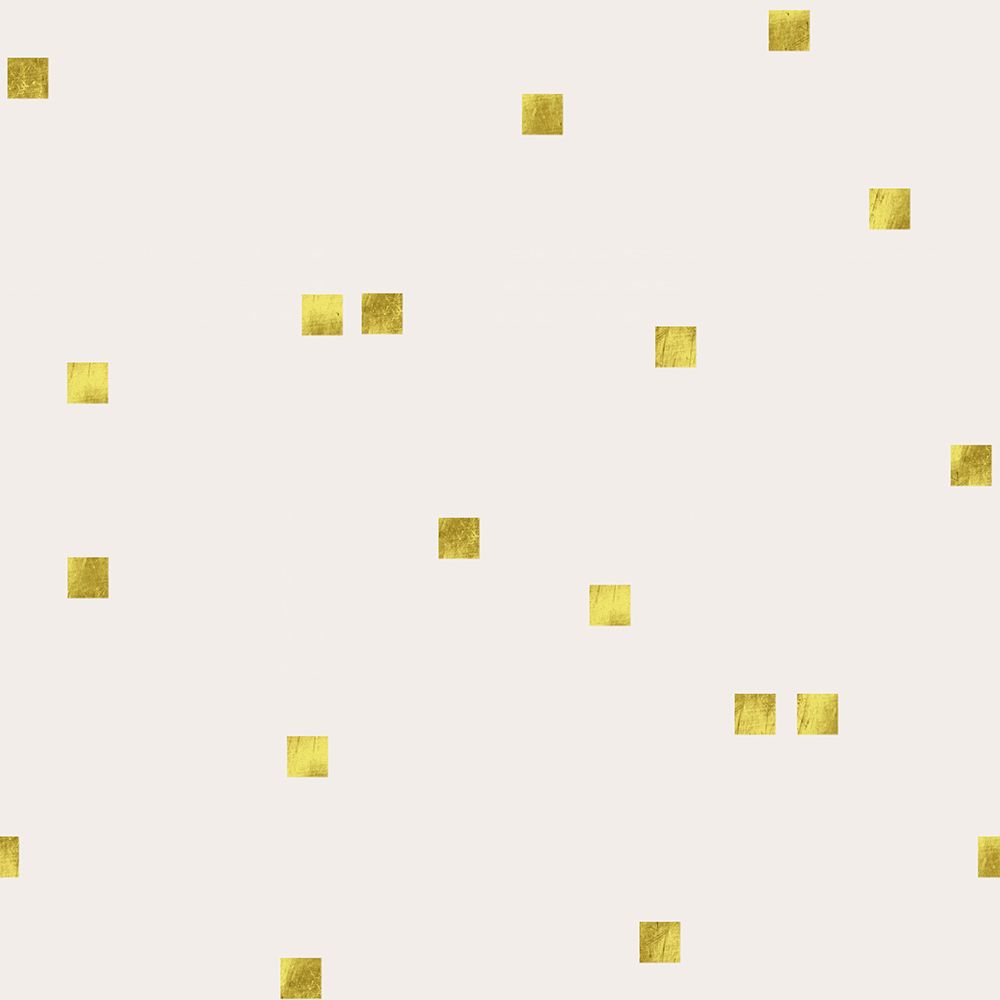 Light Cream Golden Squares Confetti