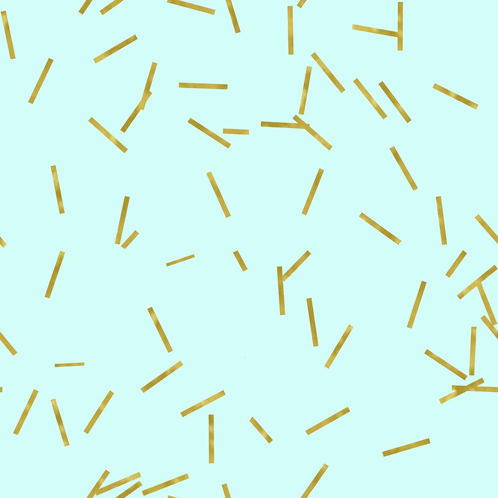 Pale Aqua Golden Matchstick Confetti