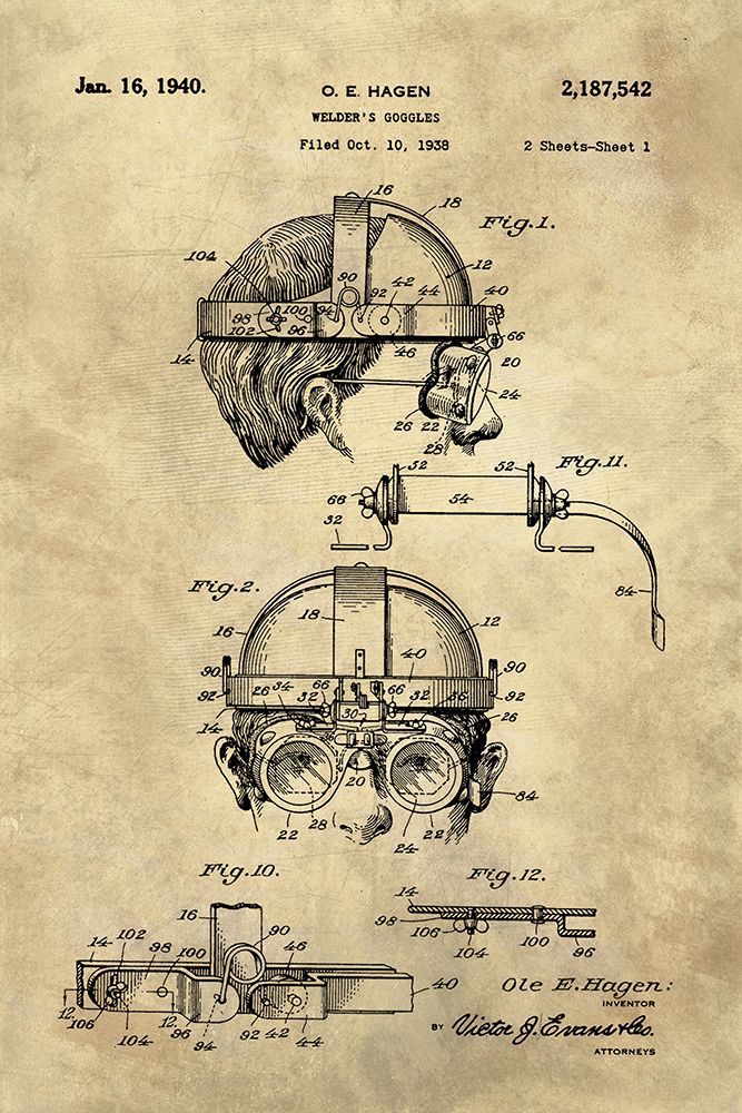Welding Goggles Blueprint - Industrial Farmhouse