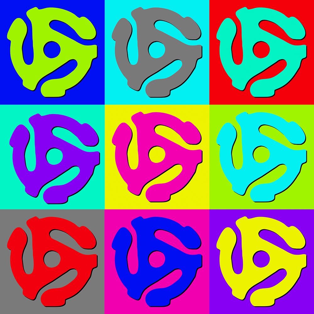 Retro Pop Art Music Is Life 45 Rpm Adapters