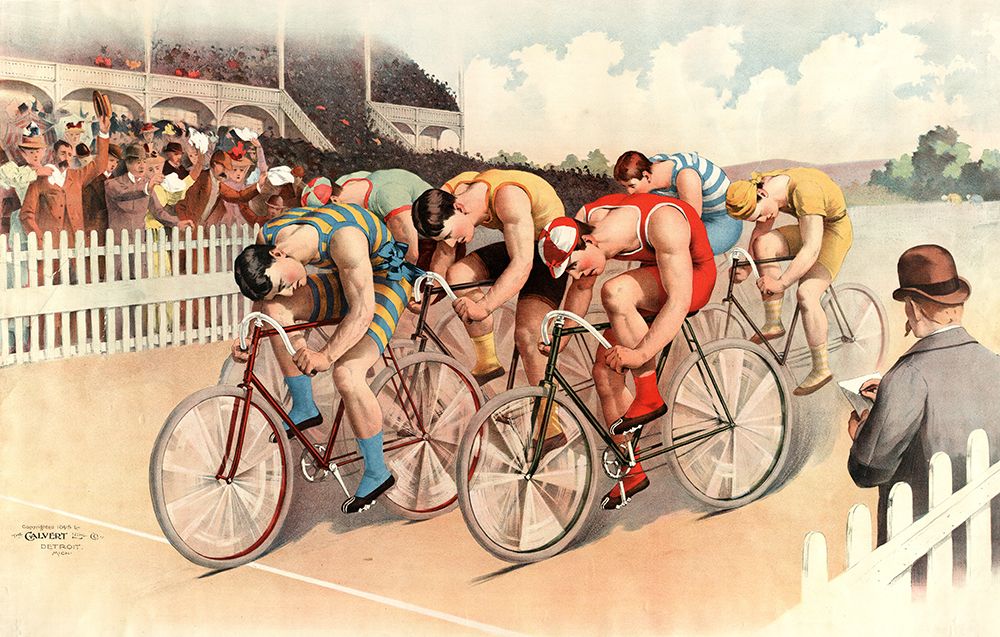 Bicycle Race Scene-1895