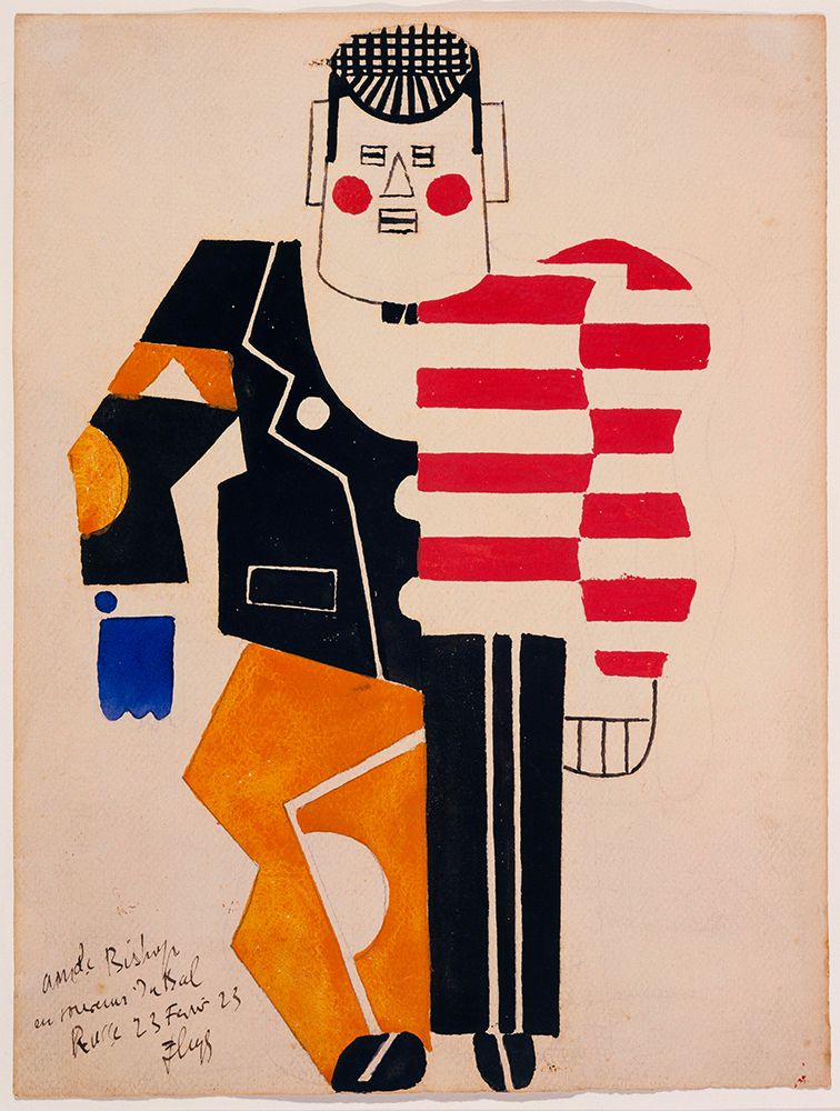 Fernand LÃ©ger - Skating Rink Design For Costume For The Ballet SuÃ©dois-Paris-1922
