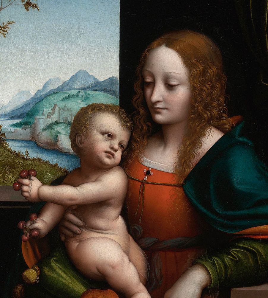 Giampietrino Madonna Of The Cherries detail