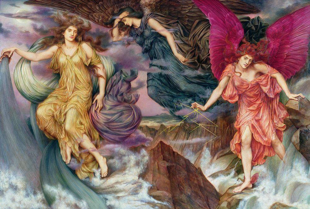 The Storm Spirits by Evelyn De Morgan circa 1900