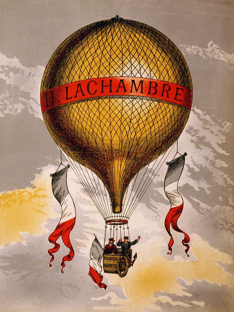 Hot Air Balloon Ad 1880