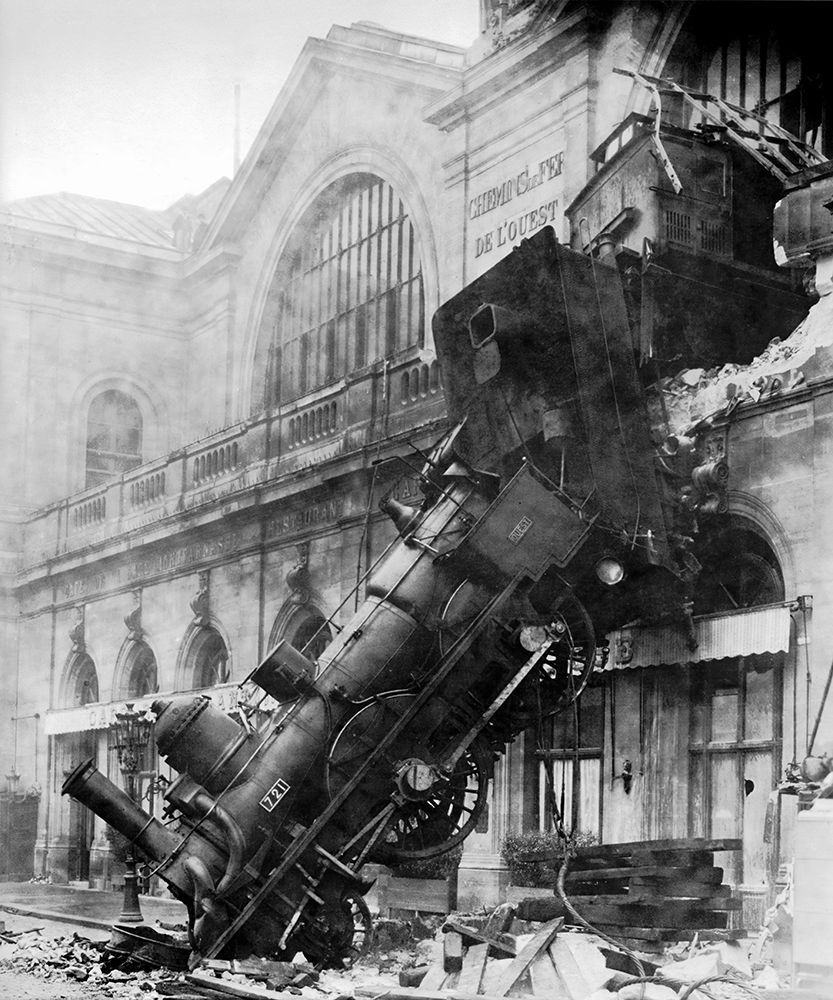Train Wreck At Montparnass, 1895