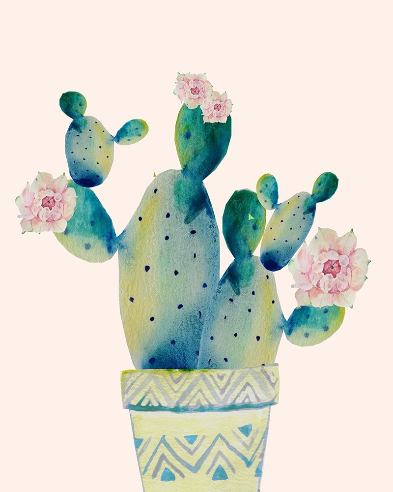 Succulent In Teal B