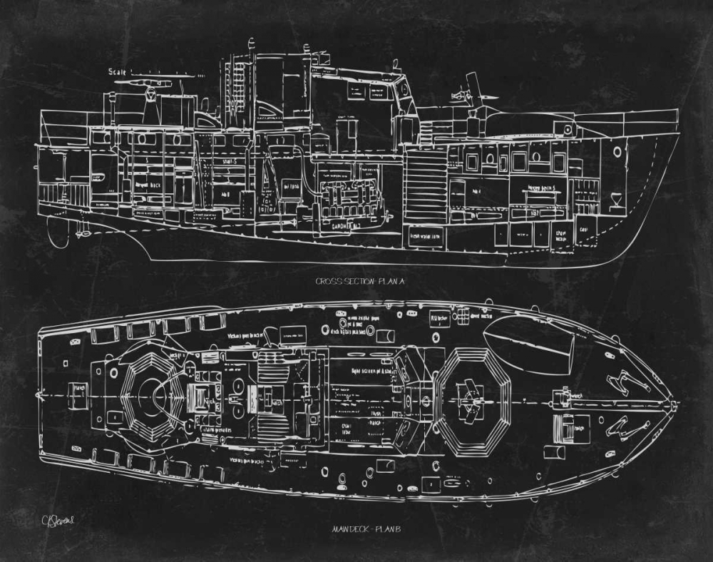 Boat Blueprint 1 blk