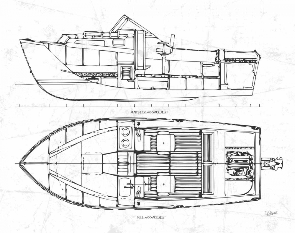 Boat Blueprint 2 wht
