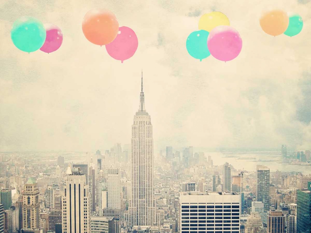 NYC Balloons With Clouds