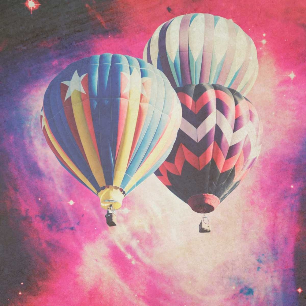 Pink Balloons in Space