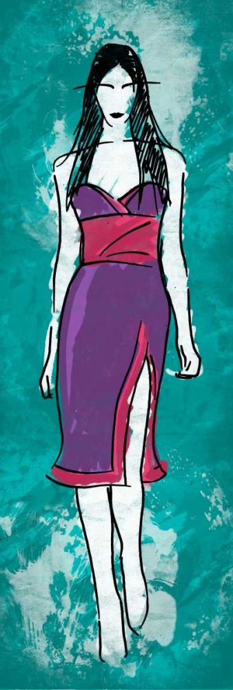 Runway Model on Teal