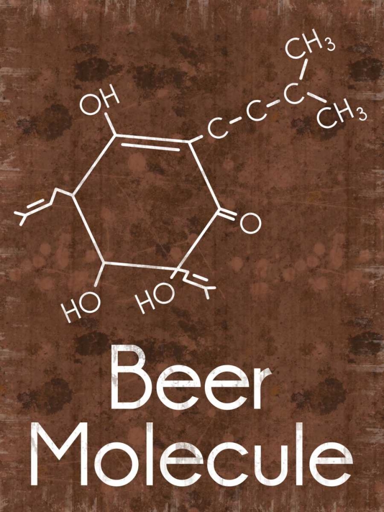 Beer Molecule 2 Rect Brown