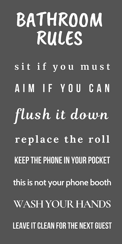 Bathroom Rules
