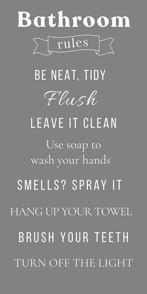 Bathroom Rules