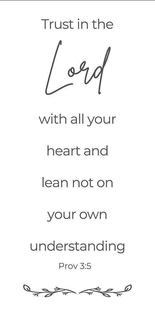 Trust In The Lord