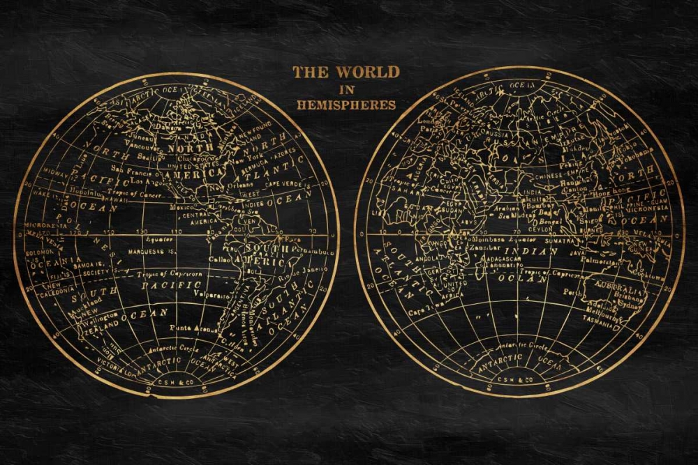 Gold World Map