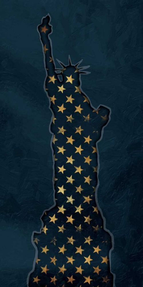 Golden Blue Statue