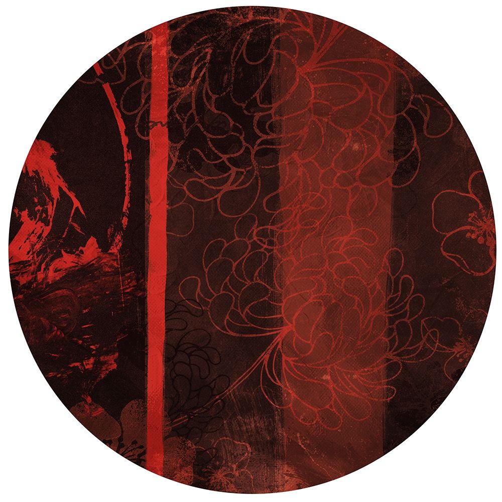 Red Shade Floral Circle
