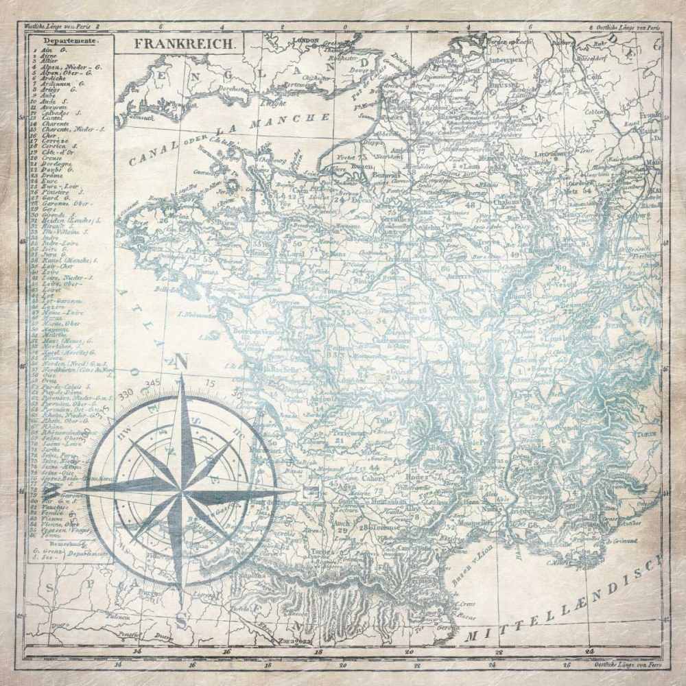 Sea blue map