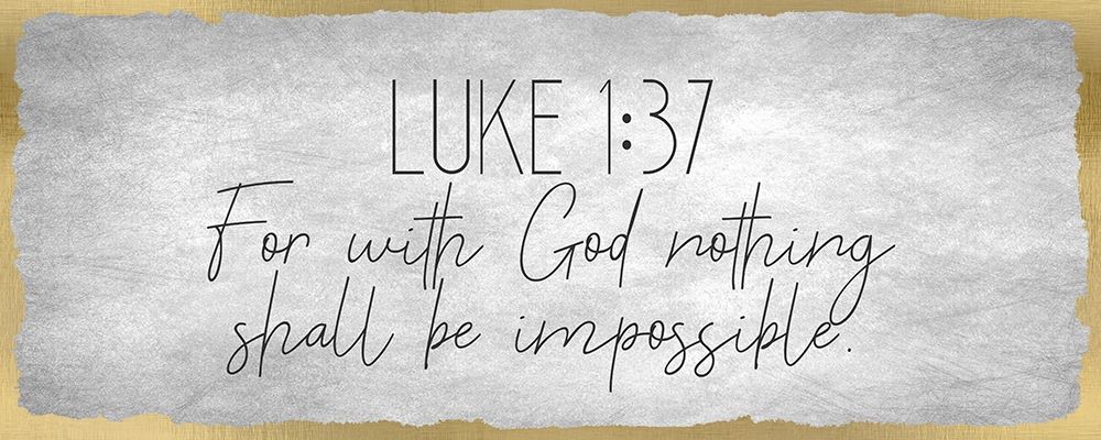 Luke 1 37 on Foil