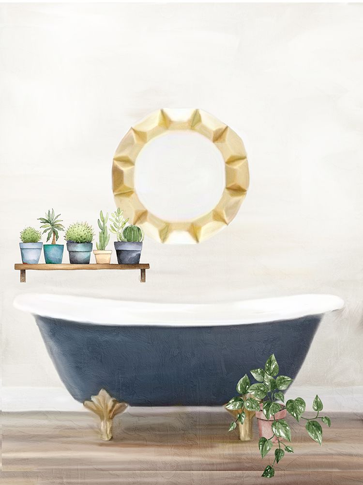 Blue And Gold Bath 1