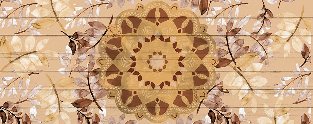 Brown Mandala Leaves 2