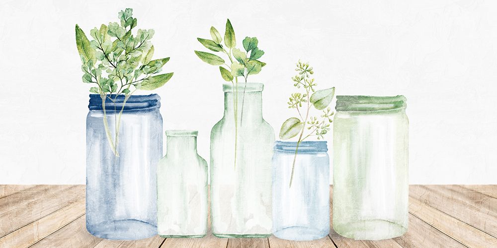 Blue And Green Jars