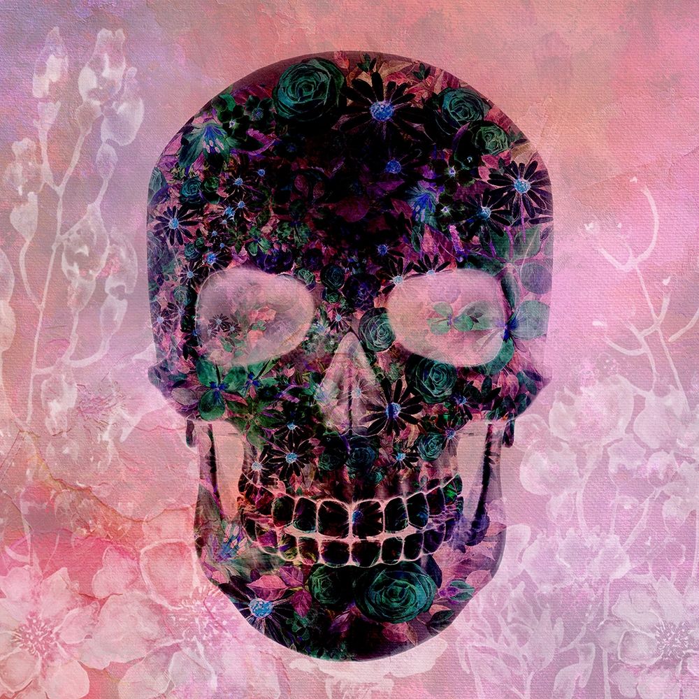 Floral Skull Pink