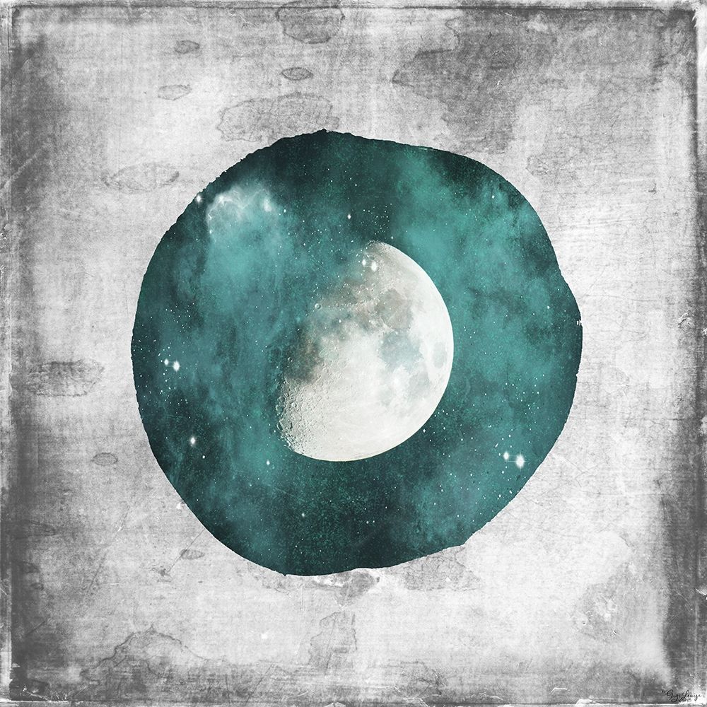 Teal Half Moon