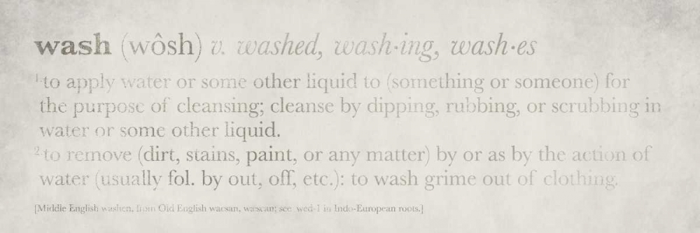 Definitions - Wash I
