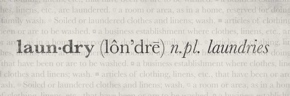 Definitions - Laundry II