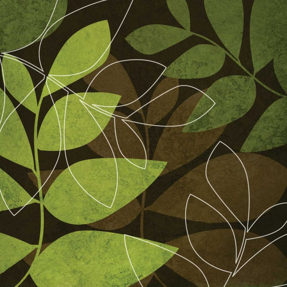 Green and Brown Leaves I
