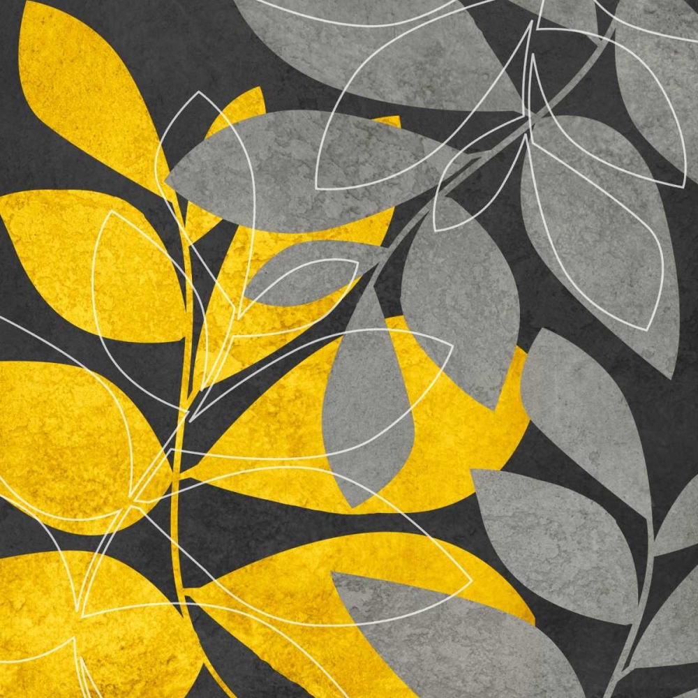 Gray and Gold Leaves II